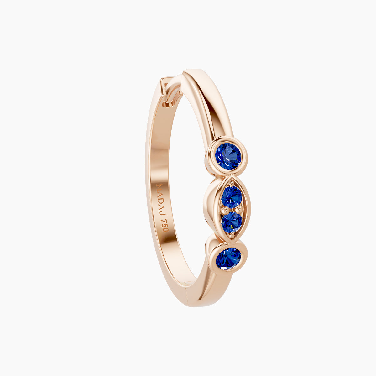 Epona | 18k Rose Gold 11 mm Sapphire Hoop Piercing