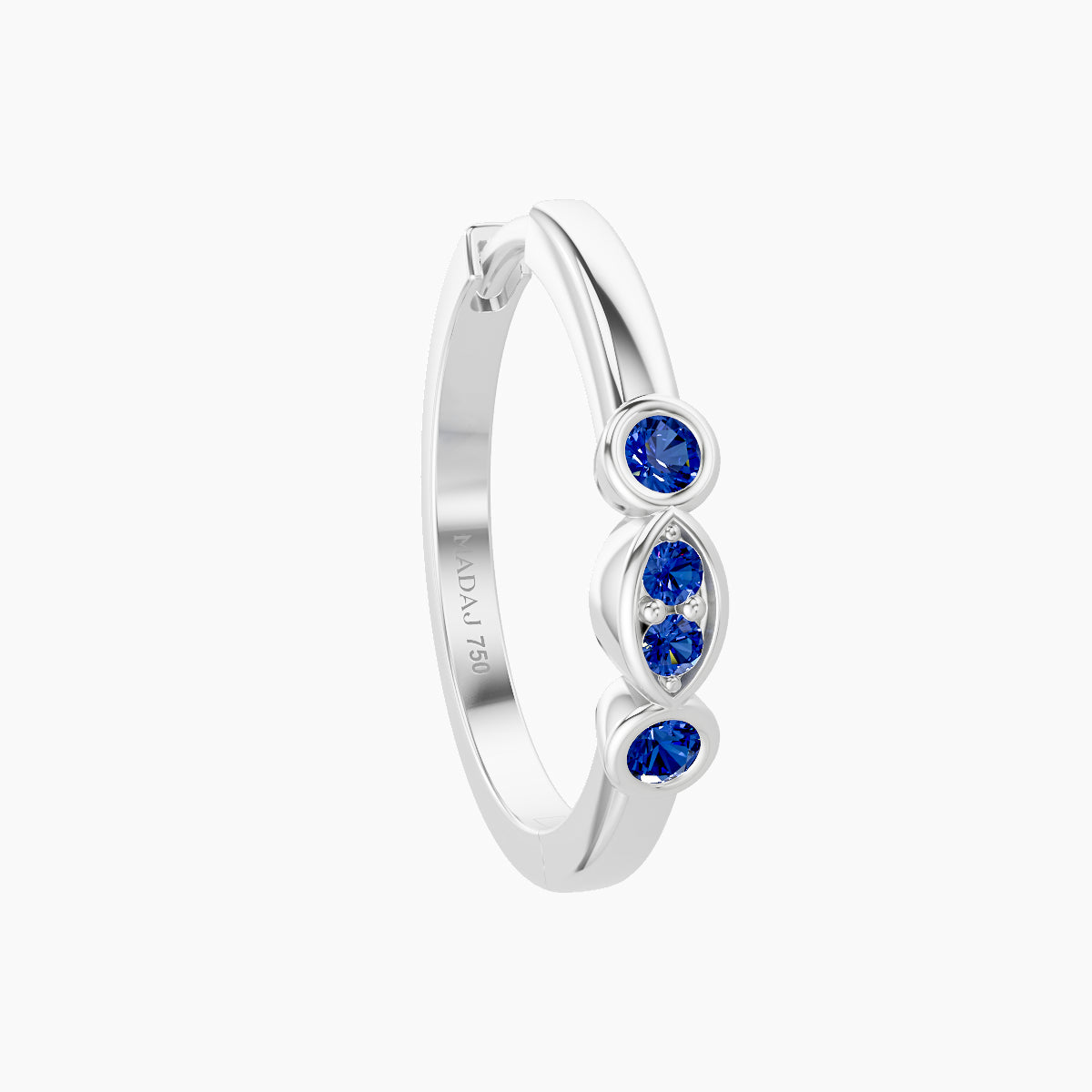 Epona | 18k White Gold 11 mm Sapphire Hoop Piercing
