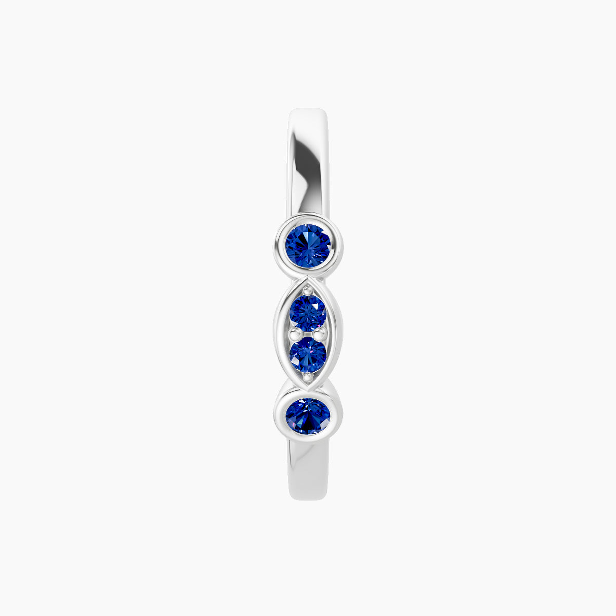 Epona | 18k White Gold 11 mm Sapphire Hoop Piercing