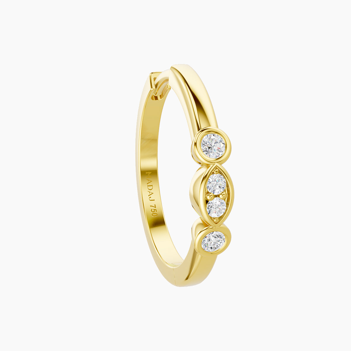 Epona | 18k Yellow Gold 11 mm Diamond Hoop Piercing