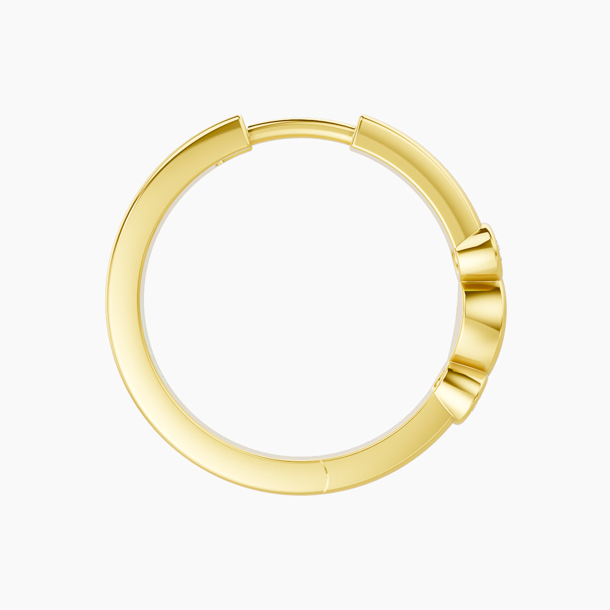 Epona | 18k Yellow Gold 11 mm Diamond Hoop Piercing