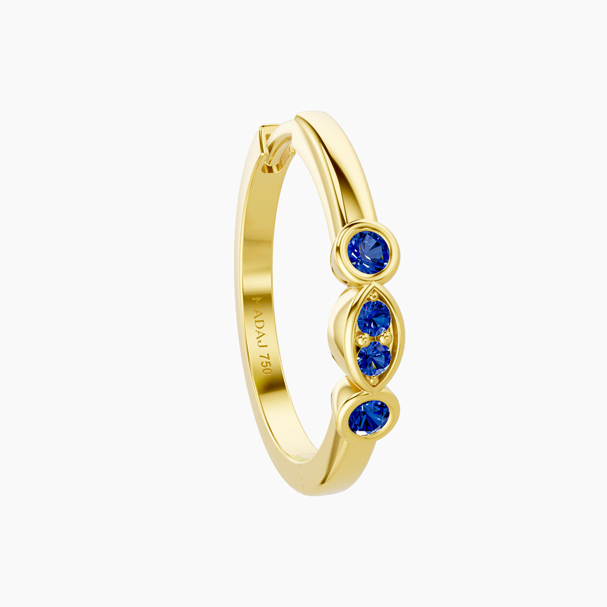 Epona | 18k Yellow Gold 11 mm Sapphire Hoop Piercing