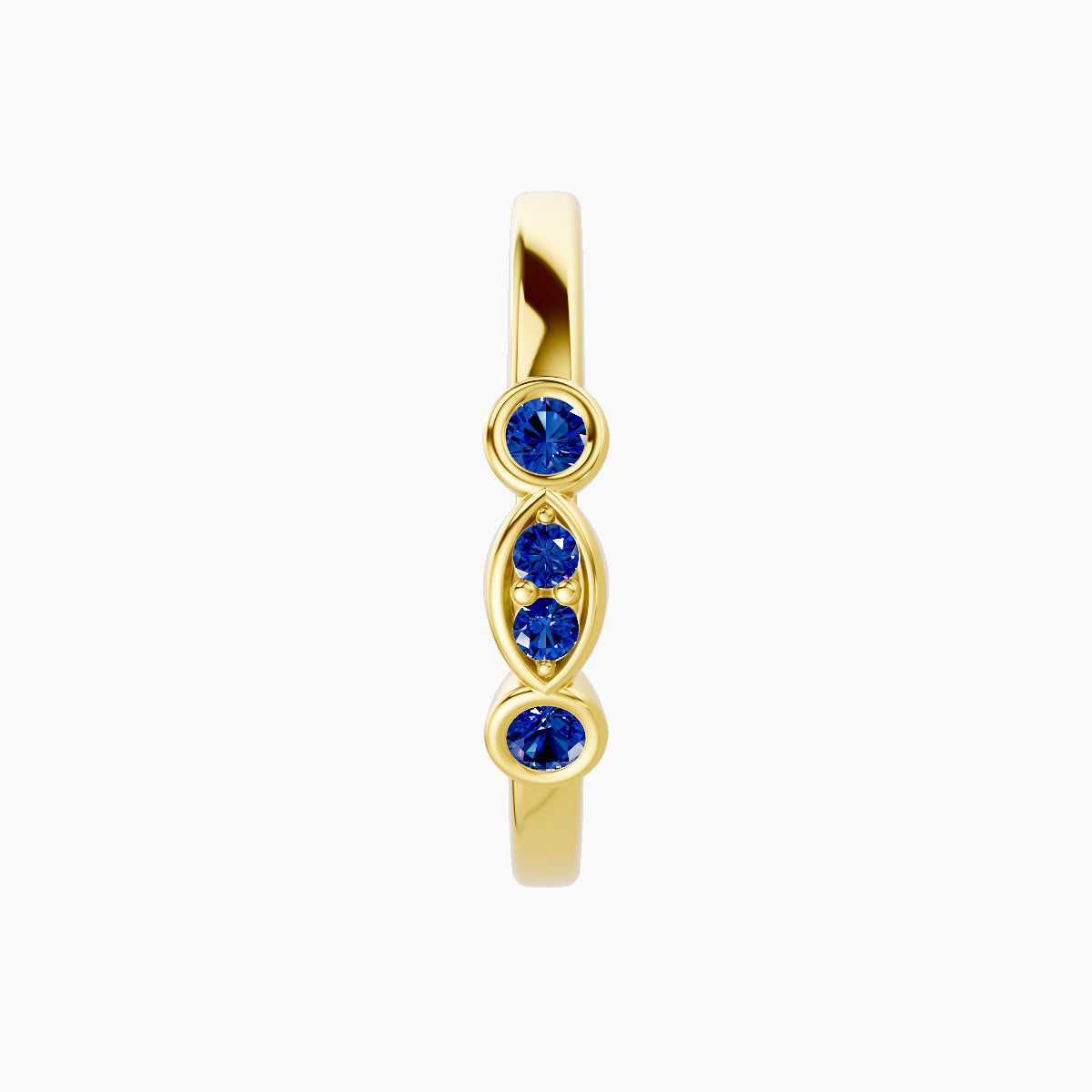 Epona | 18k Yellow Gold 11 mm Sapphire Hoop Piercing