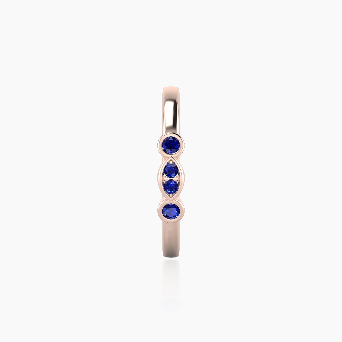 Epona | 18k Rose Gold 11 mm Sapphire Hoop Piercing