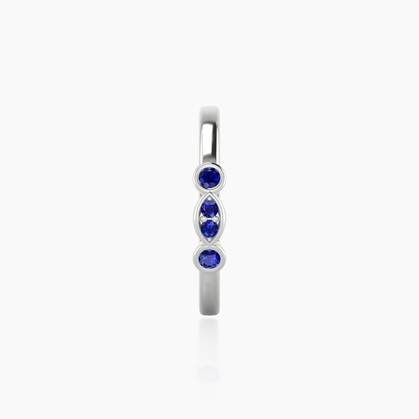 Epona | 18k White Gold 11 mm Sapphire Hoop Piercing