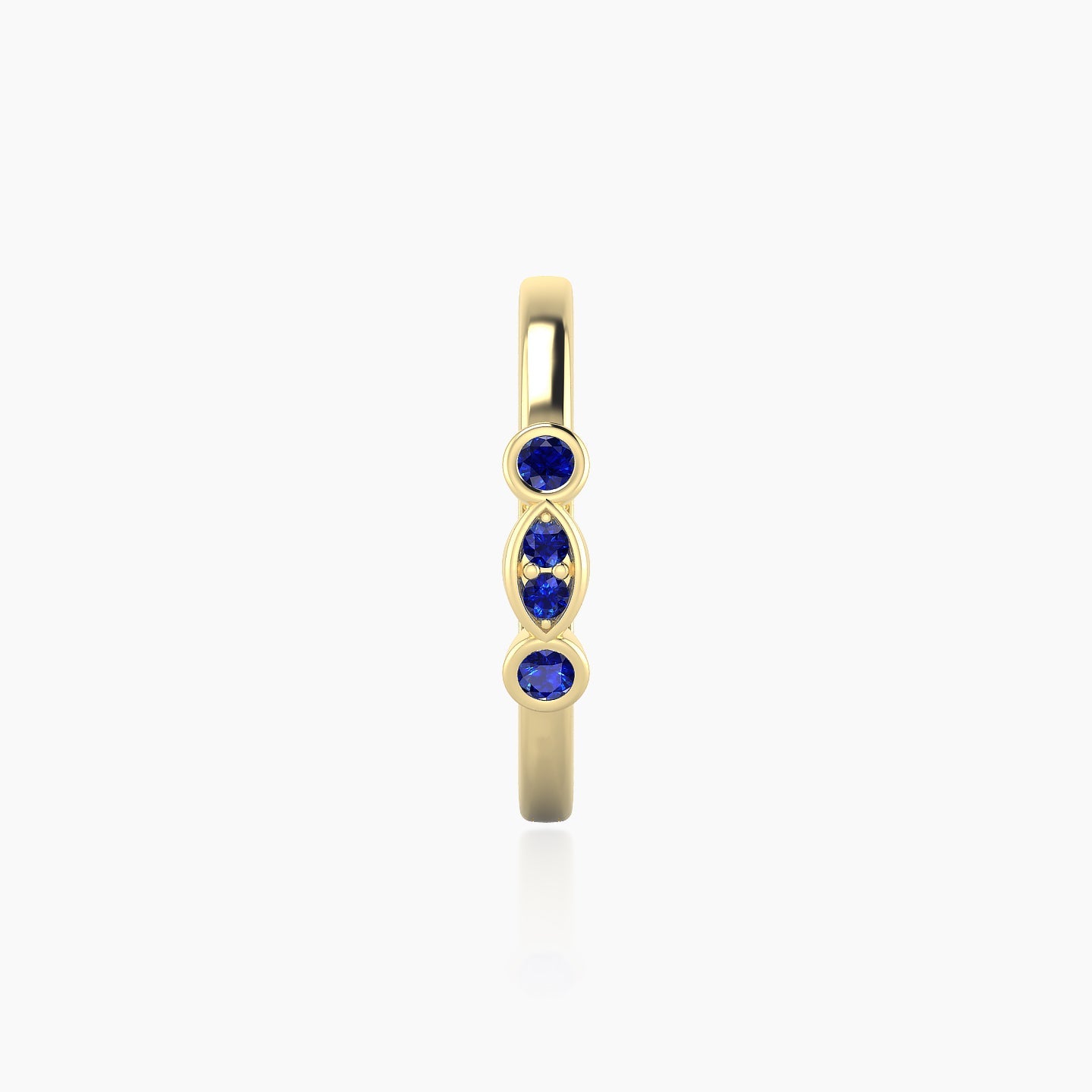 Epona | 18k Yellow Gold 11 mm Sapphire Hoop Piercing