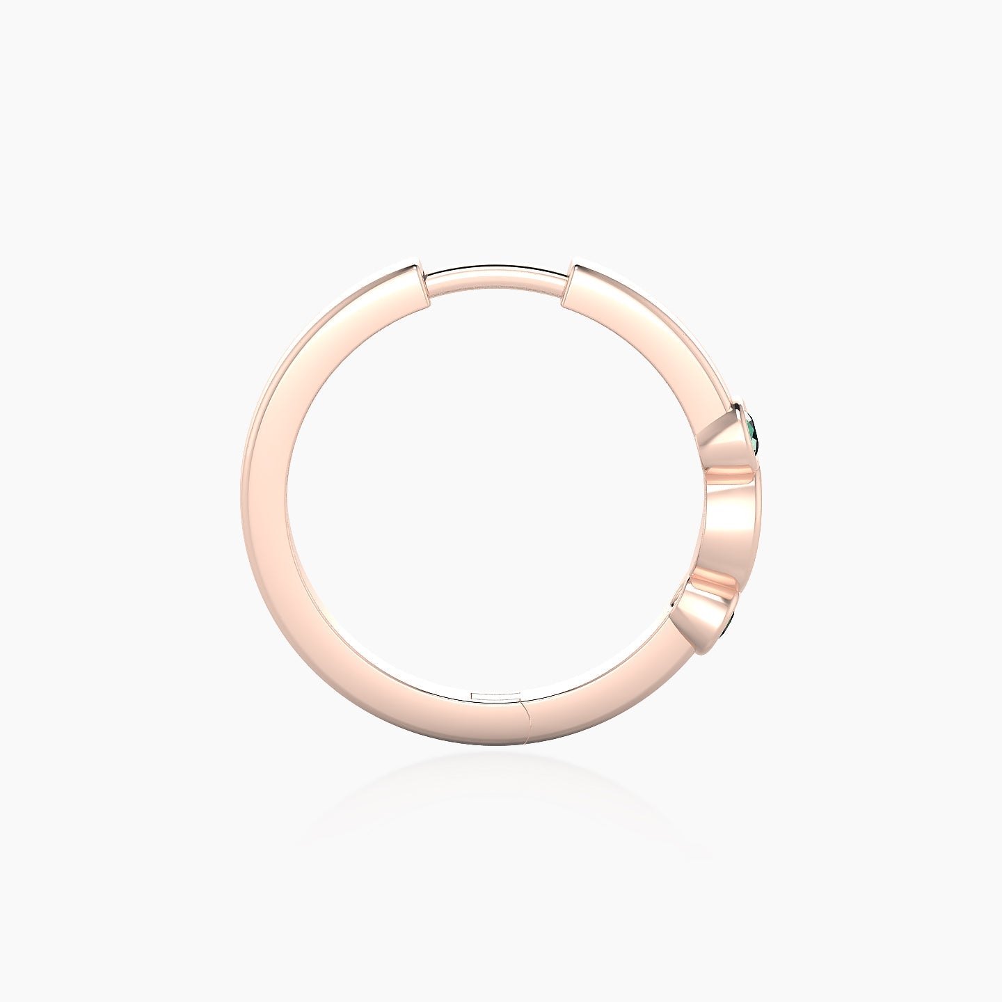 Epona | 18k Rose Gold 11 mm Emerald Hoop Piercing