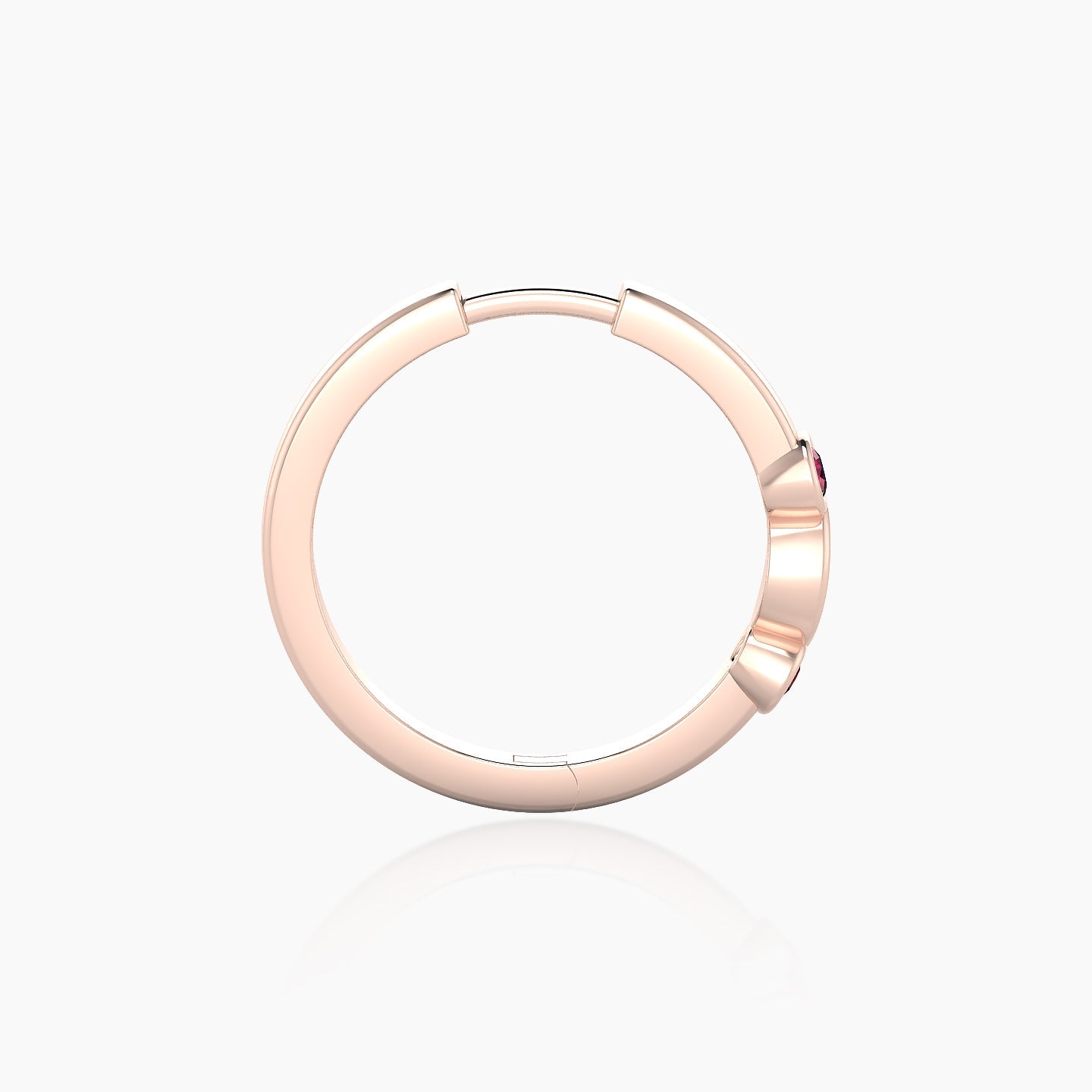 Epona | 18k Rose Gold 11 mm Ruby Hoop Piercing