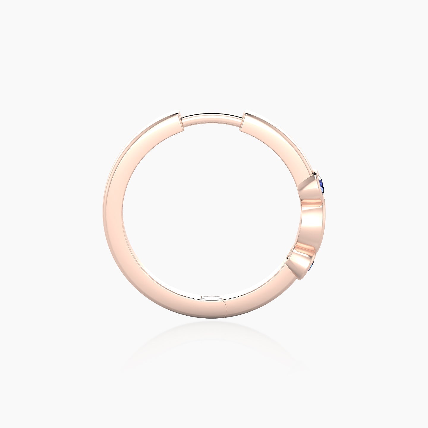 Epona | 18k Rose Gold 11 mm Sapphire & Diamond Hoop Piercing