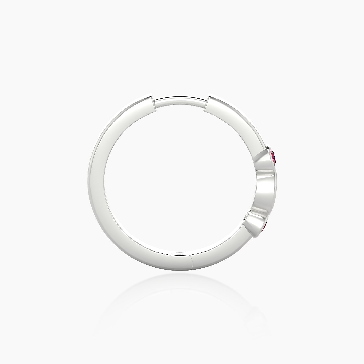 Epona | 18k White Gold 11 mm Ruby Hoop Piercing