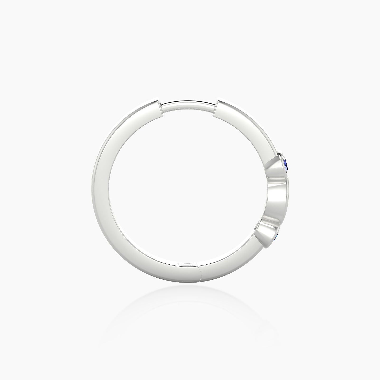 Epona | 18k White Gold 11 mm Sapphire Hoop Piercing