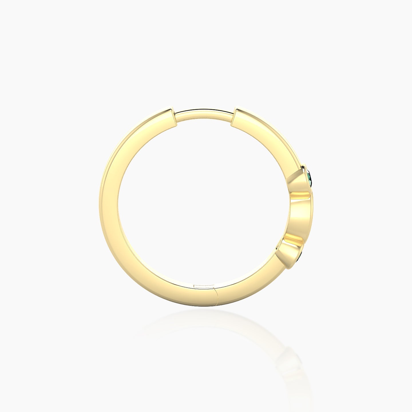 Epona | 18k Yellow Gold 11 mm Emerald Hoop Piercing