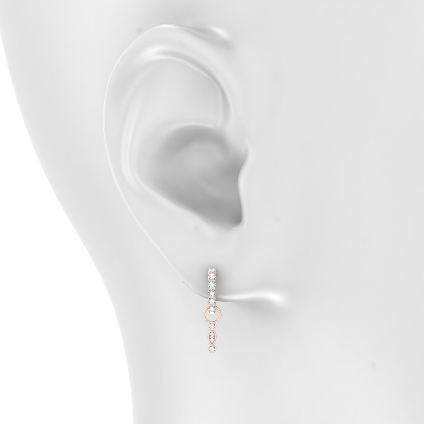Epona | 18k Rose Gold 7.5 mm Diamond Charm