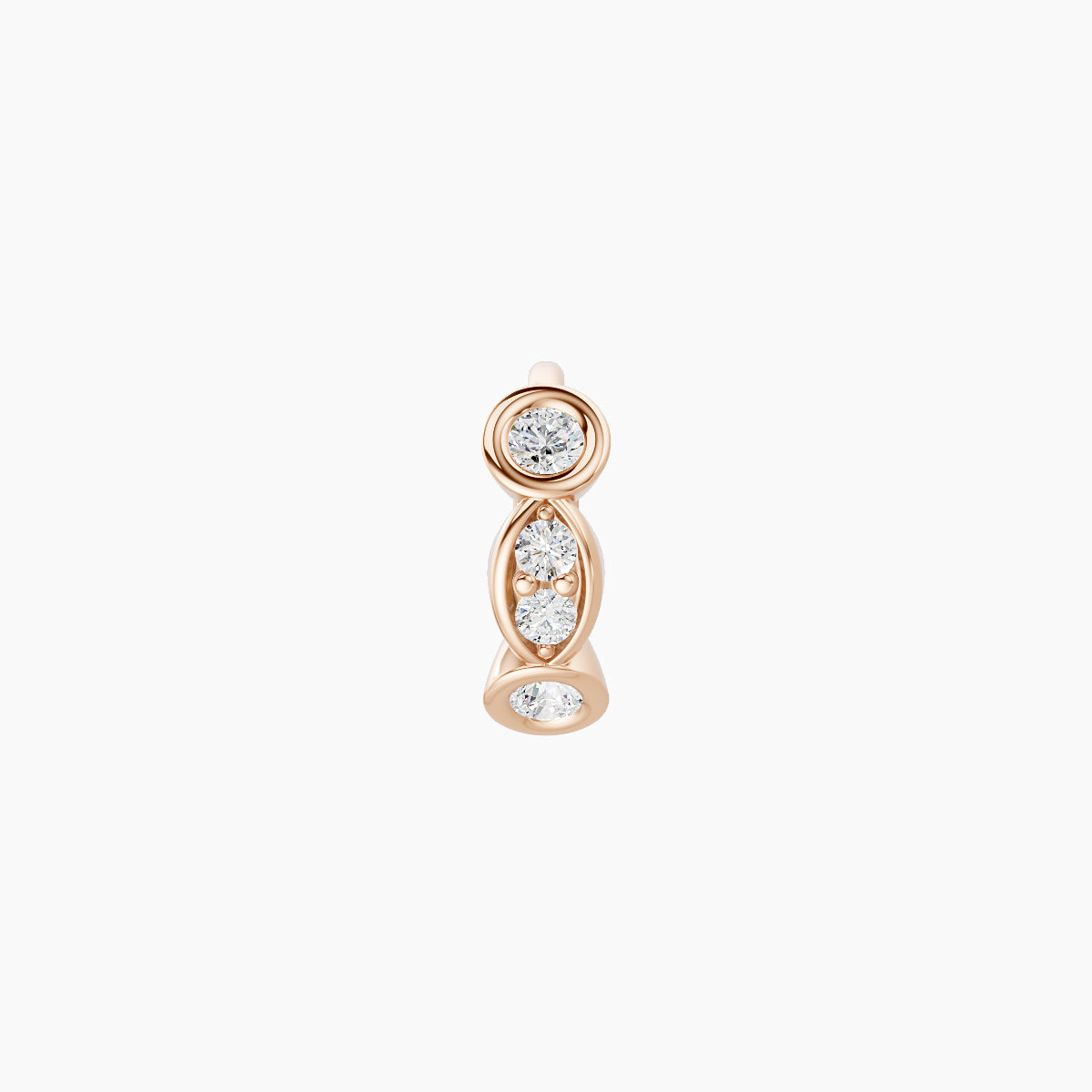 Epona | 18k Rose Gold 5 mm Diamond Hoop Piercing