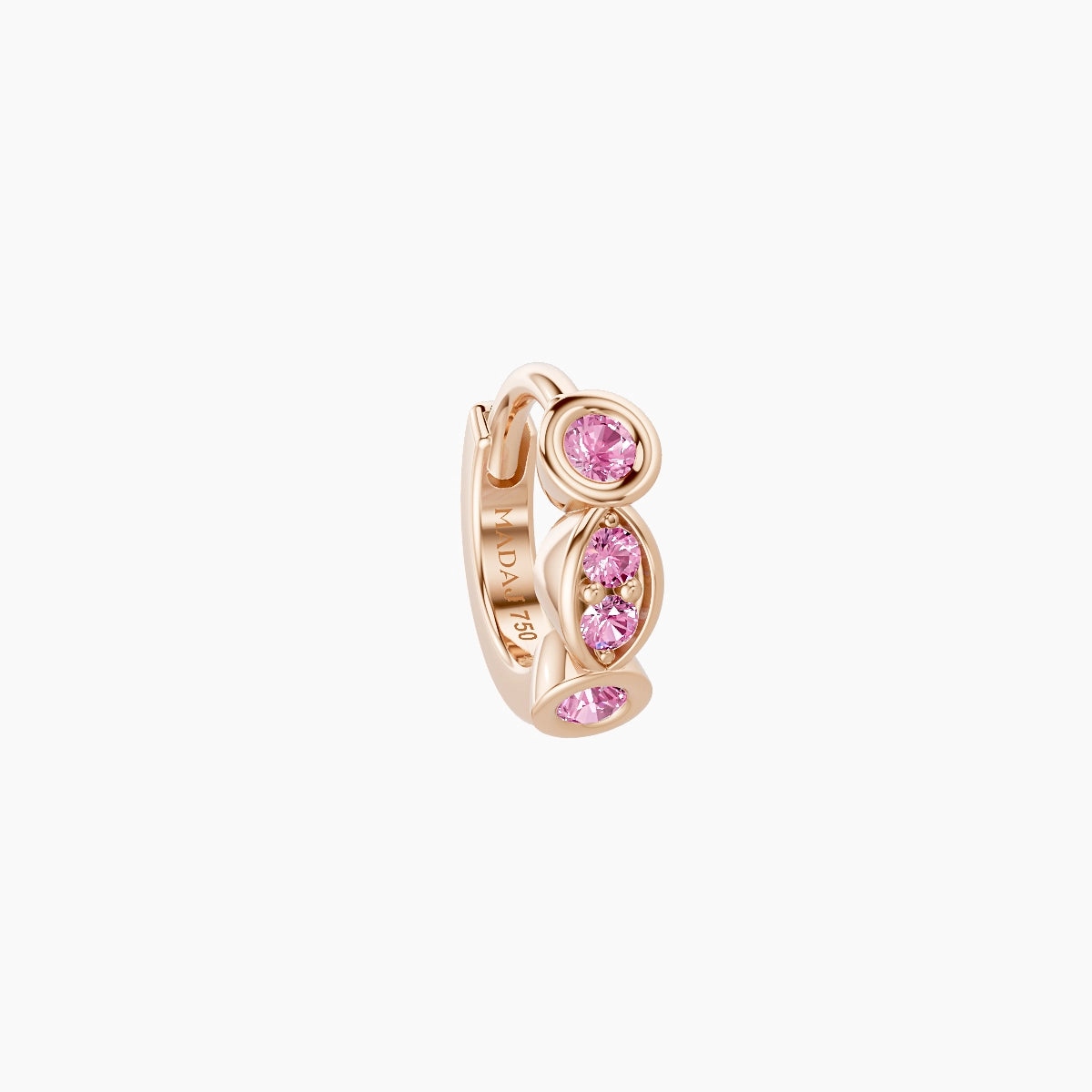 Epona | 18k Rose Gold 5 mm Pink Sapphire Hoop Piercing