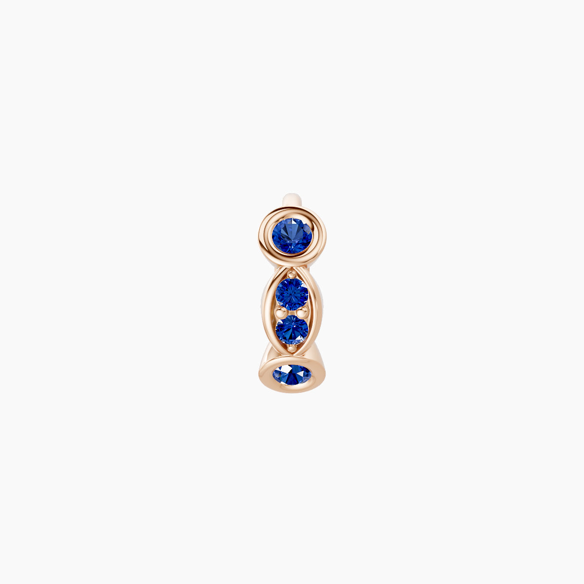 Epona | 18k Rose Gold 5 mm Sapphire Hoop Piercing