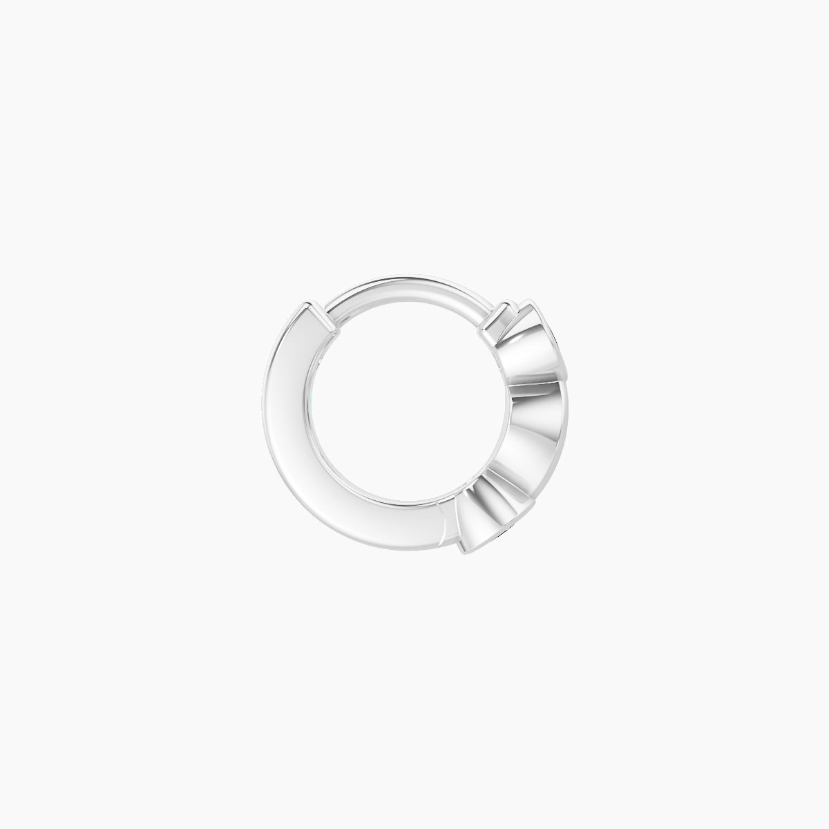 Epona | 18k White Gold 5 mm Black Diamond & Diamond Hoop Piercing