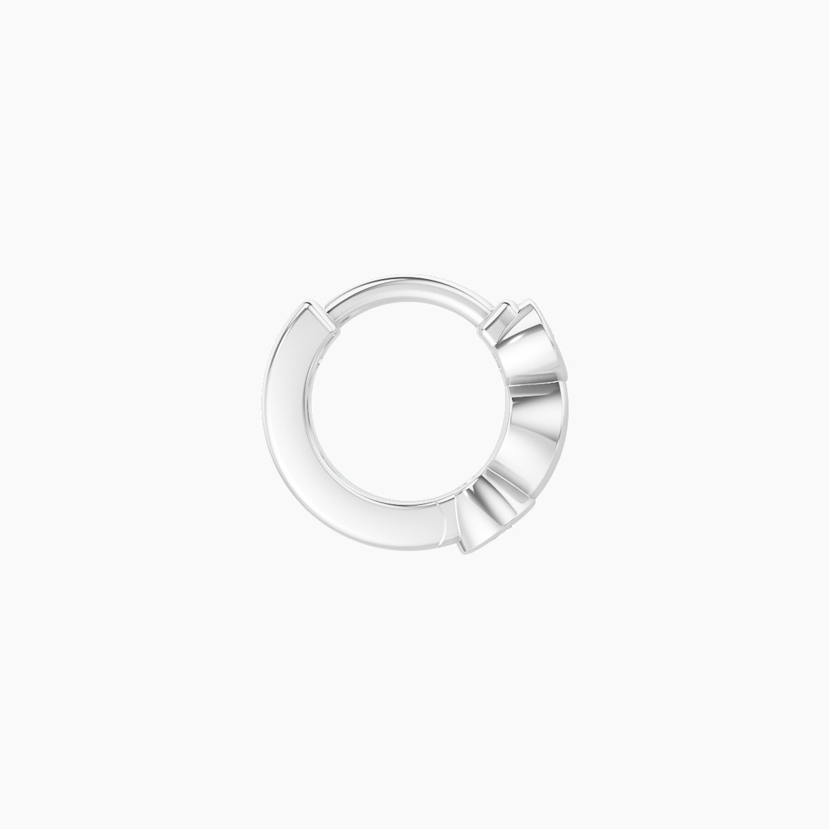 Epona | 18k White Gold 5 mm Diamond Hoop Piercing