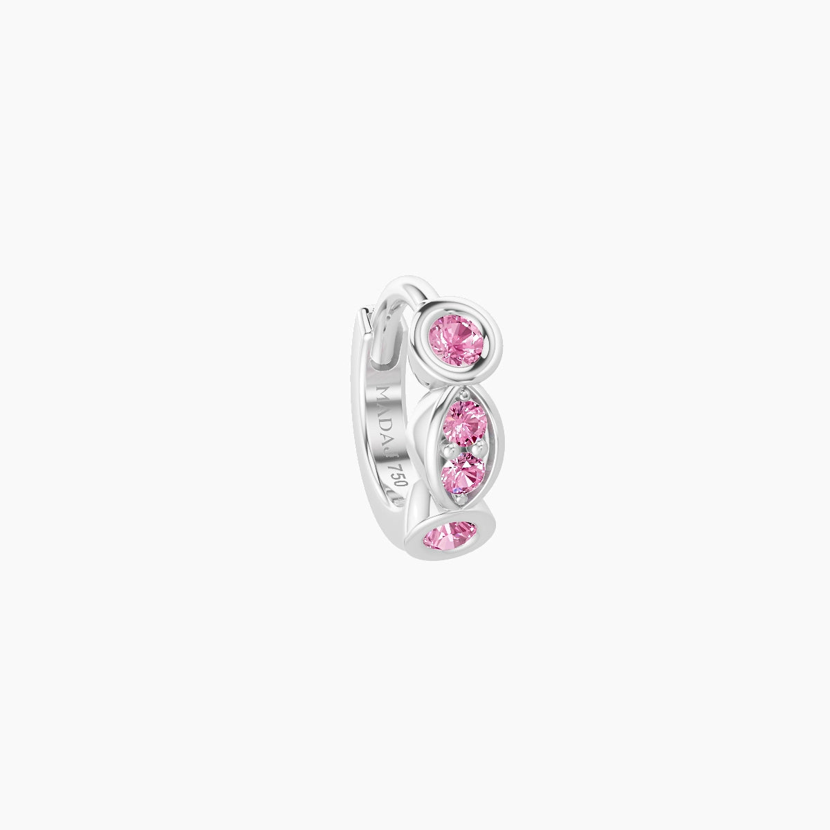 Epona | 18k White Gold 5 mm Pink Sapphire Hoop Piercing