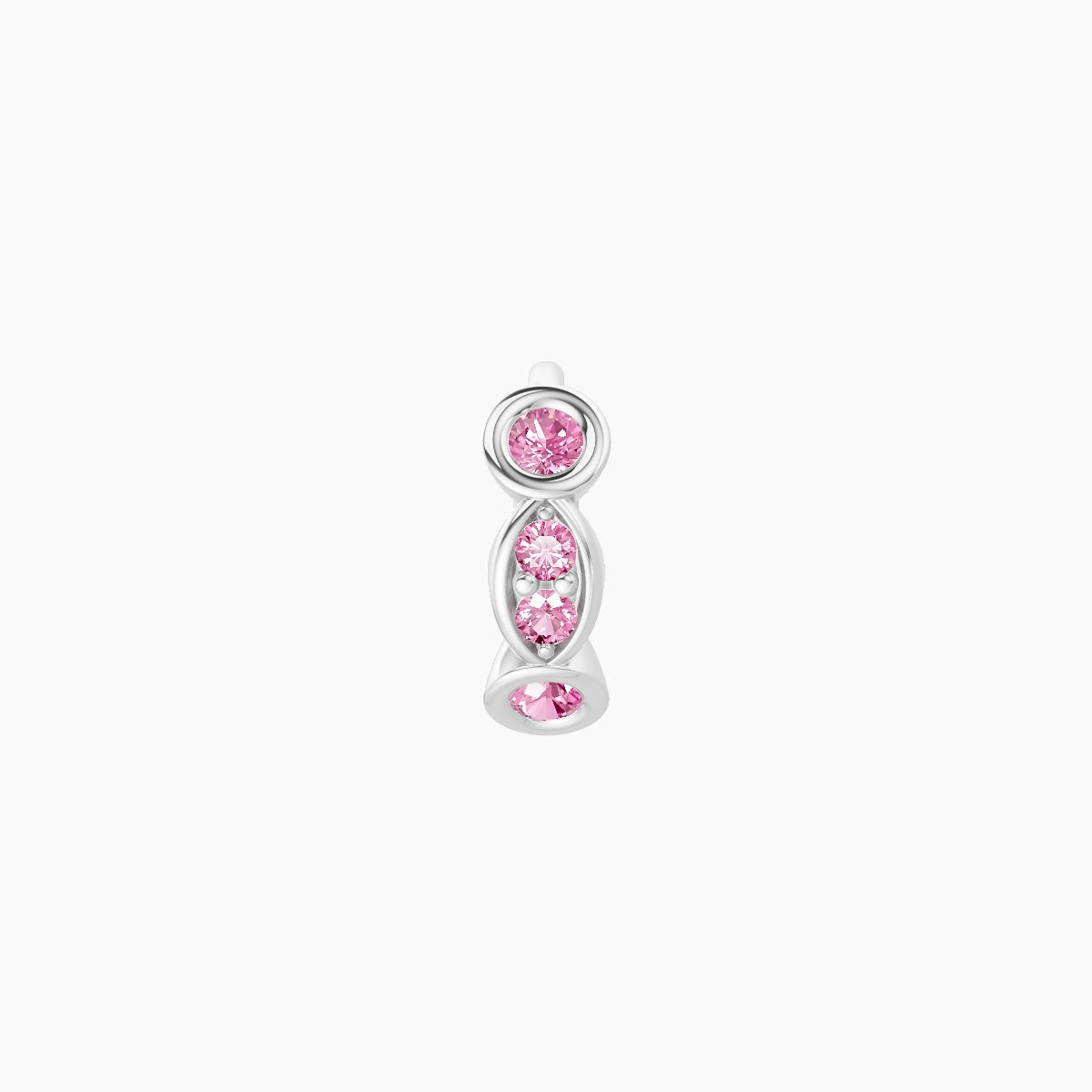Epona | 18k White Gold 5 mm Pink Sapphire Hoop Piercing