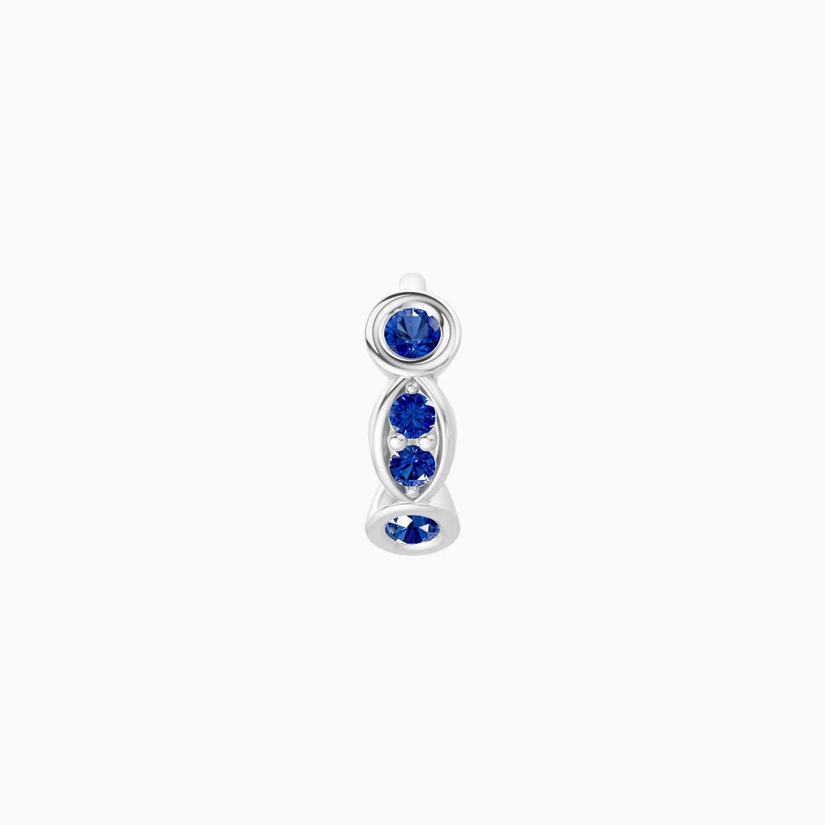 Epona | 18k White Gold 5 mm Sapphire Hoop Piercing