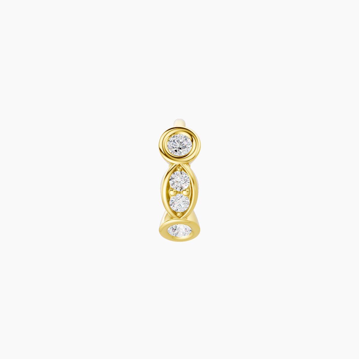 Epona | 18k Yellow Gold 5 mm Diamond Hoop Piercing