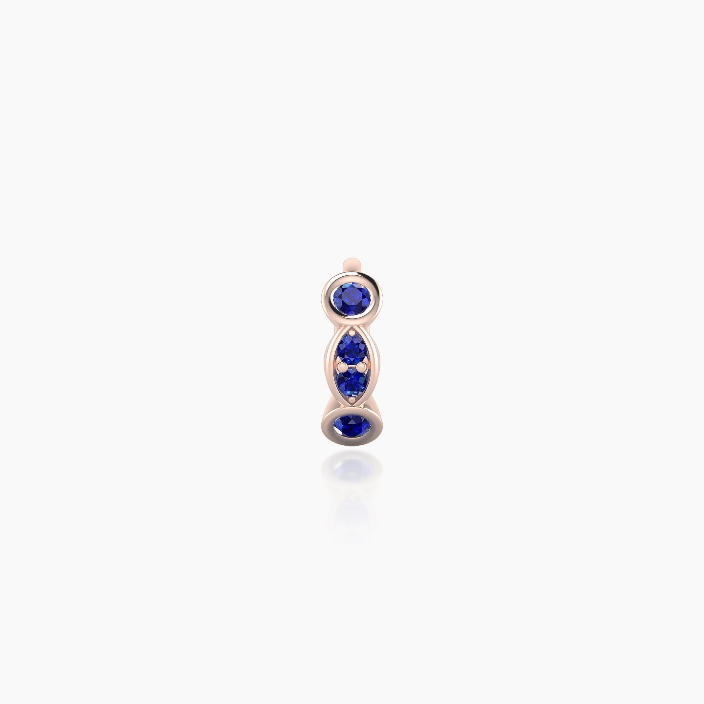 Epona | 18k Rose Gold 5 mm Sapphire Hoop Piercing