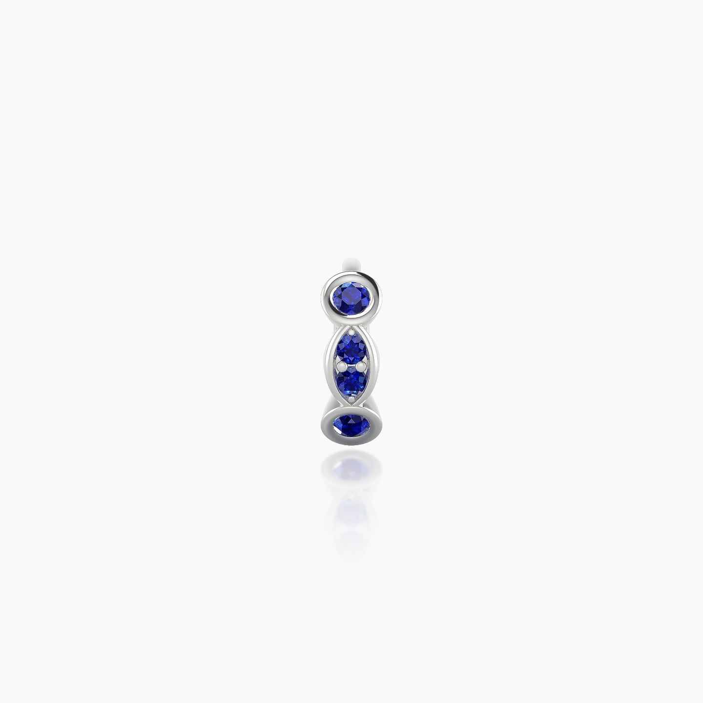 Epona | 18k White Gold 5 mm Sapphire Hoop Piercing