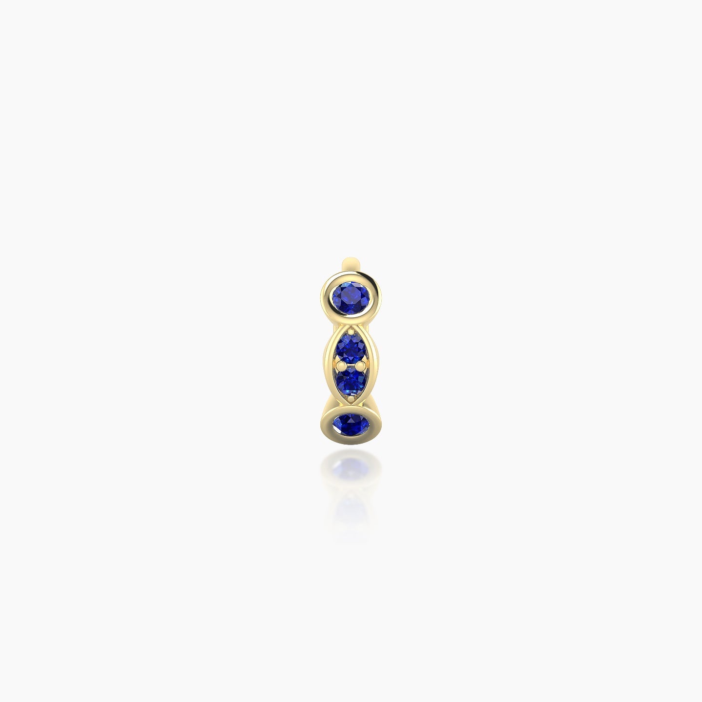 Epona | 18k Yellow Gold 5 mm Sapphire Hoop Piercing