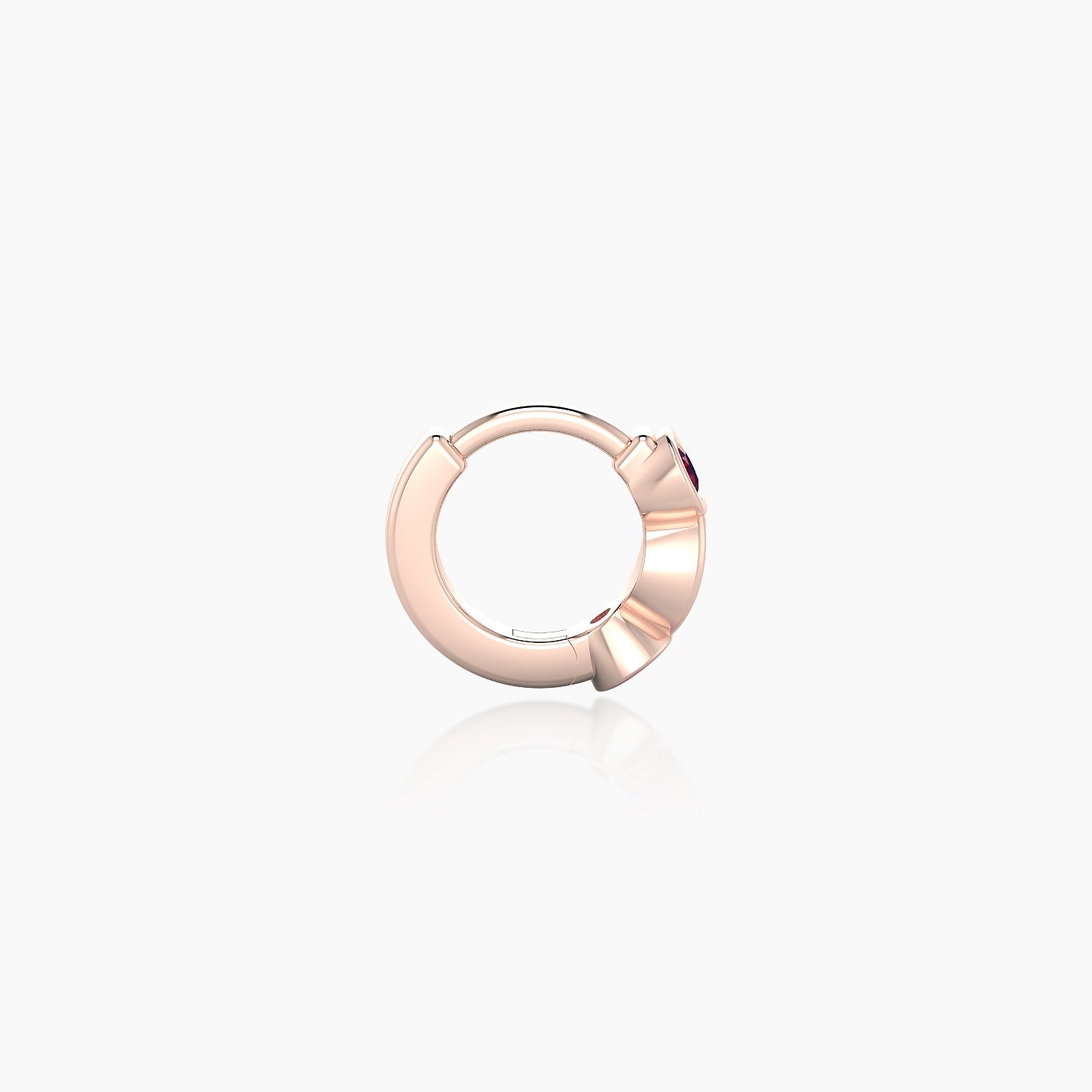 Epona | 18k Rose Gold 5 mm Ruby Hoop Piercing