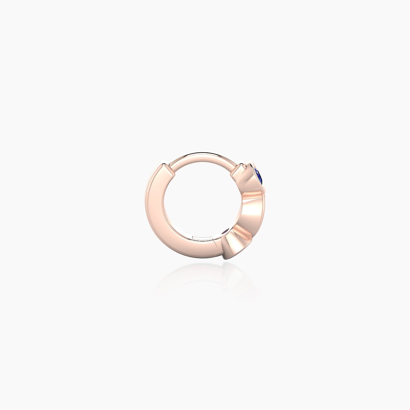 Epona | 18k Rose Gold 5 mm Sapphire Hoop Piercing