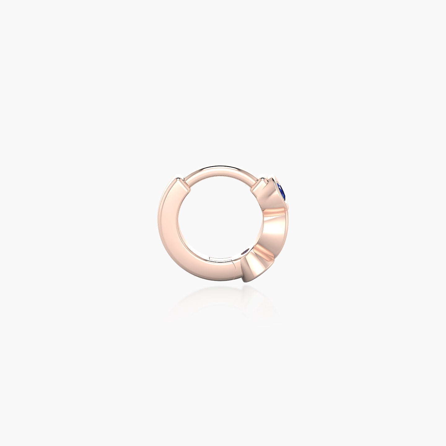 Epona | 18k Rose Gold 5 mm Sapphire & Diamond Hoop Piercing