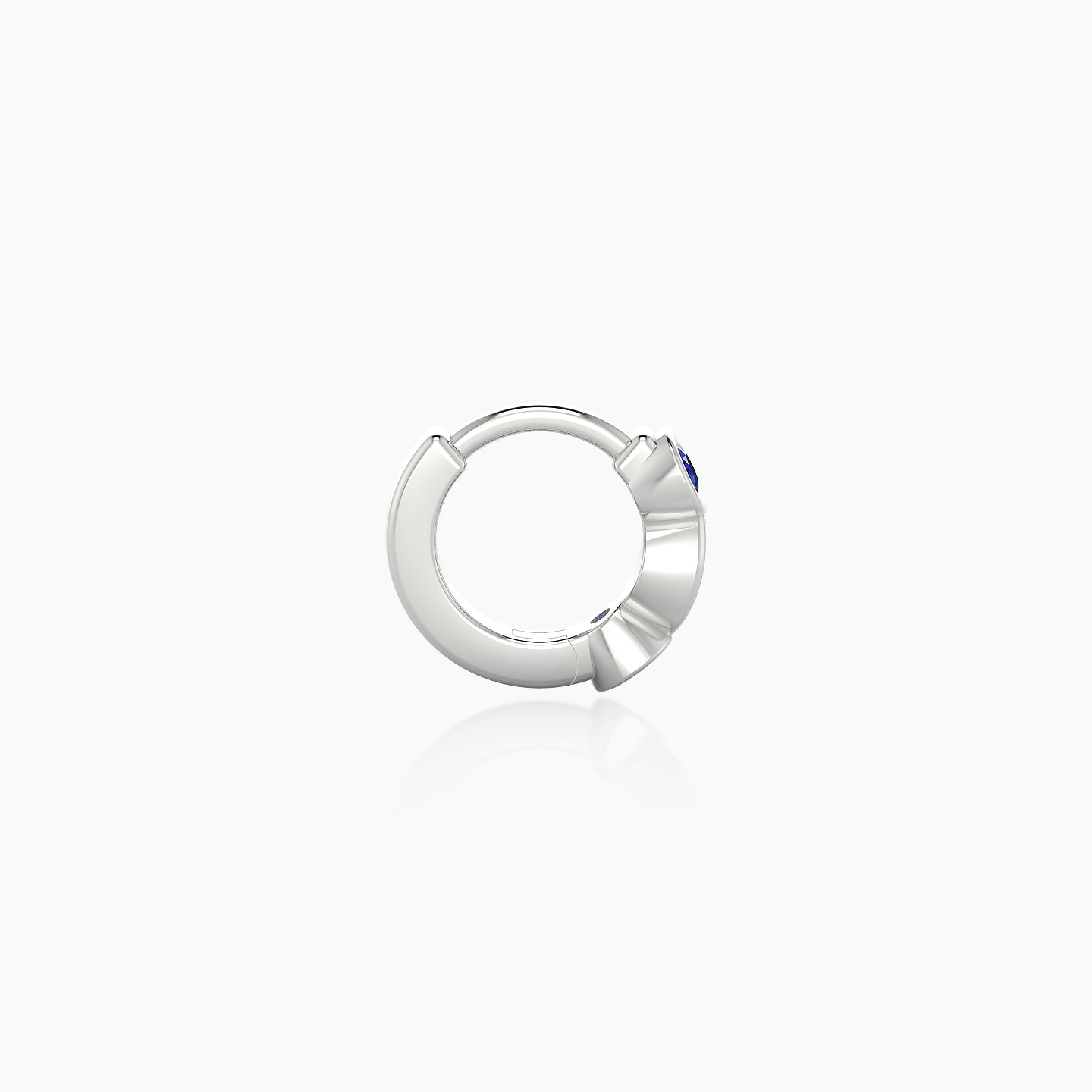 Epona | 18k White Gold 5 mm Sapphire Hoop Piercing