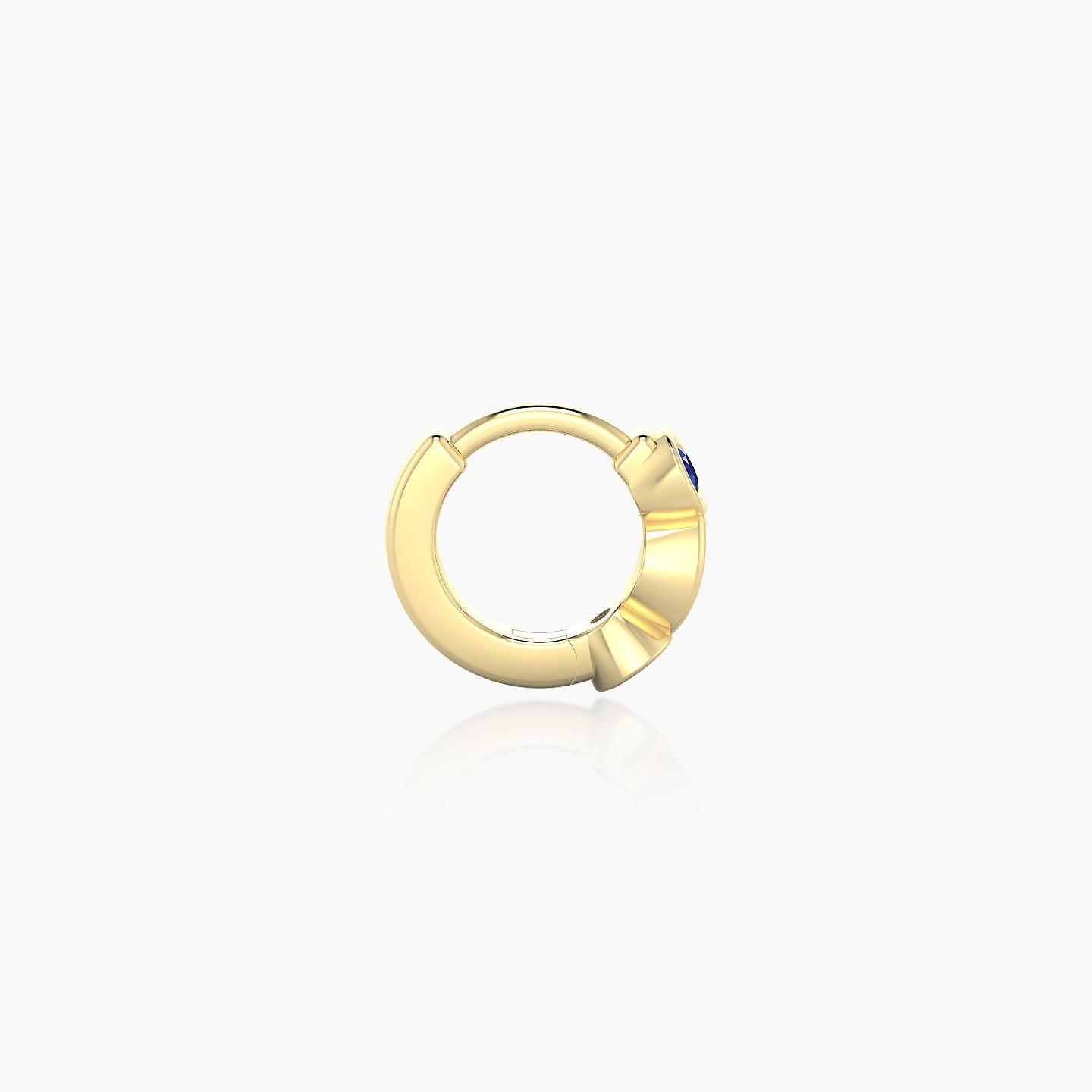 Epona | 18k Yellow Gold 5 mm Sapphire Hoop Piercing