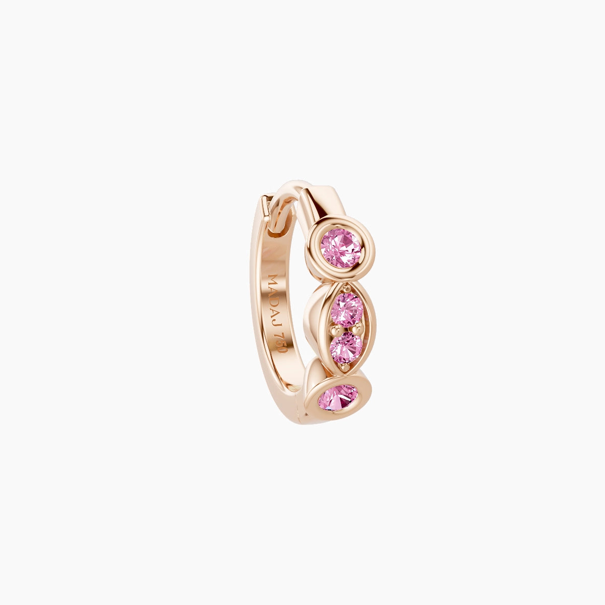 Epona | 18k Rose Gold 6.5 mm Pink Sapphire Hoop Piercing
