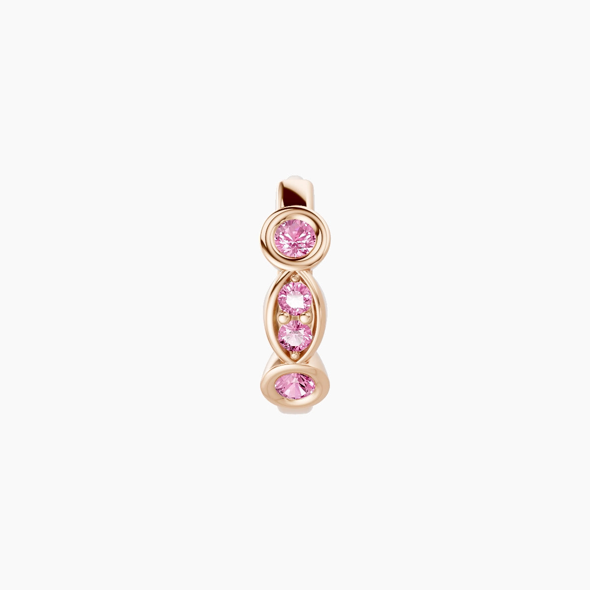 Epona | 18k Rose Gold 6.5 mm Pink Sapphire Hoop Piercing