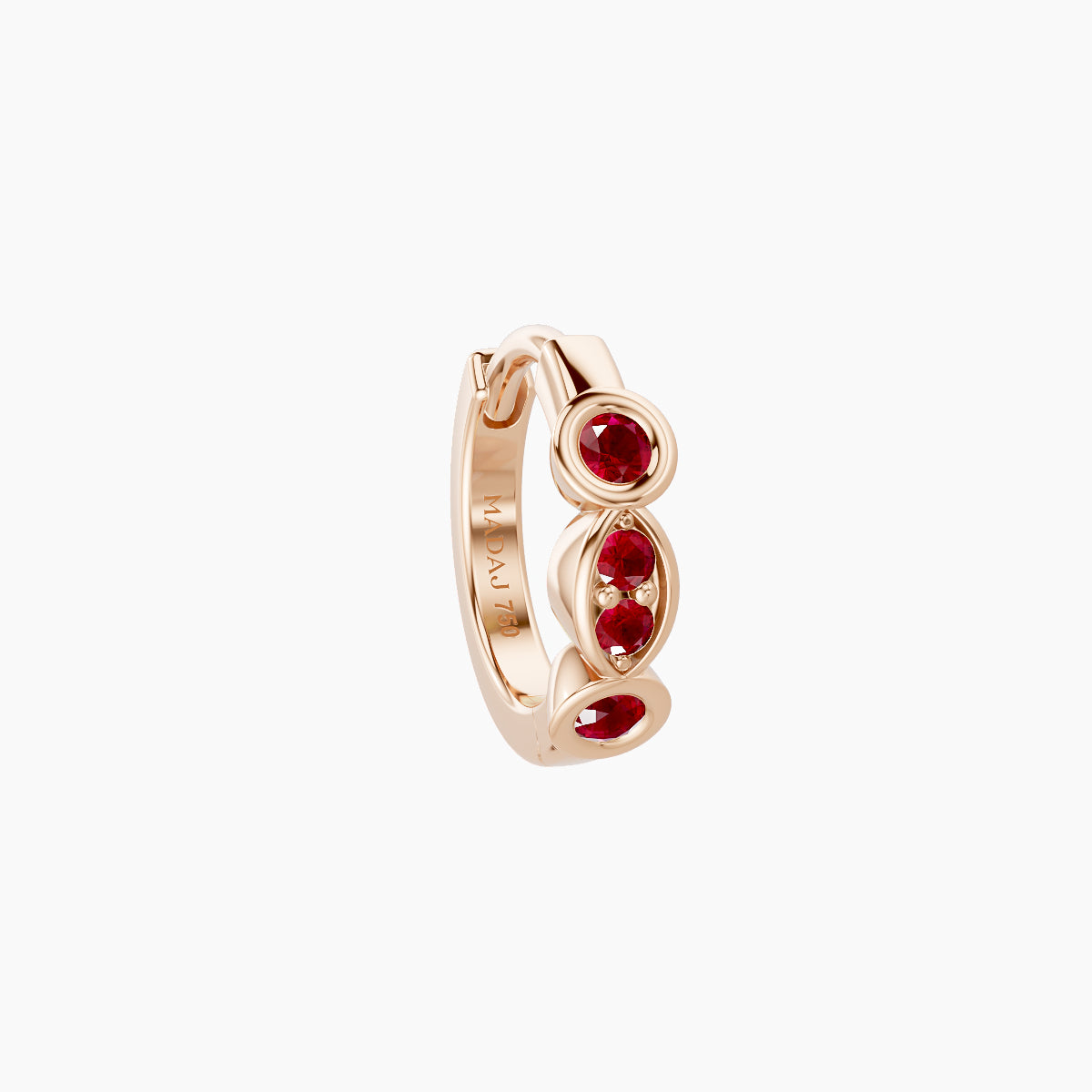 Epona | 18k Rose Gold 6.5 mm Ruby Hoop Piercing
