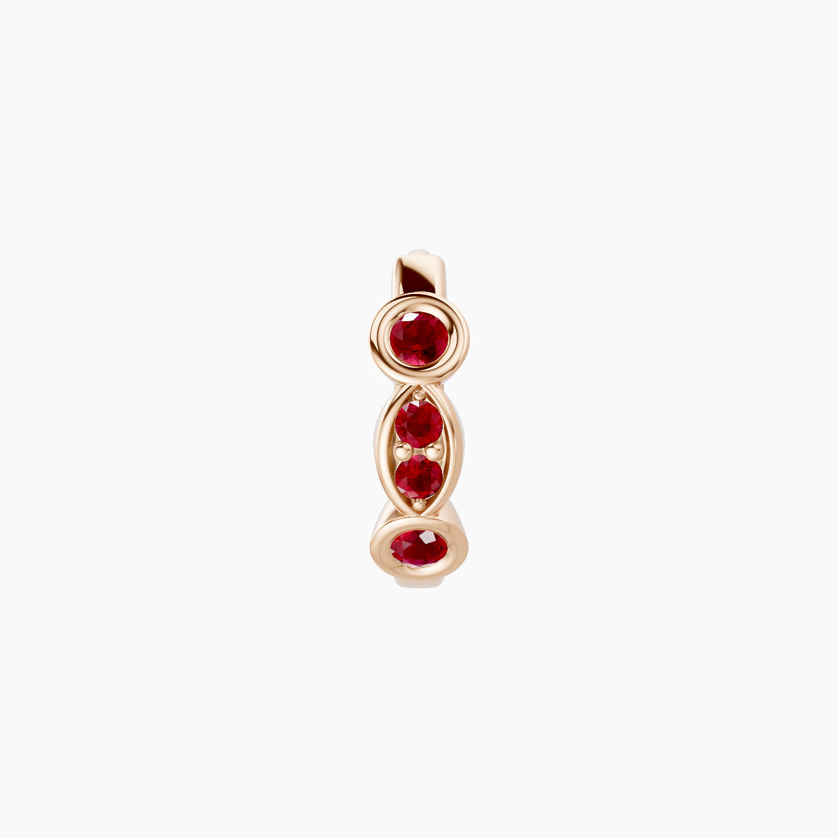 Epona | 18k Rose Gold 6.5 mm Ruby Hoop Piercing
