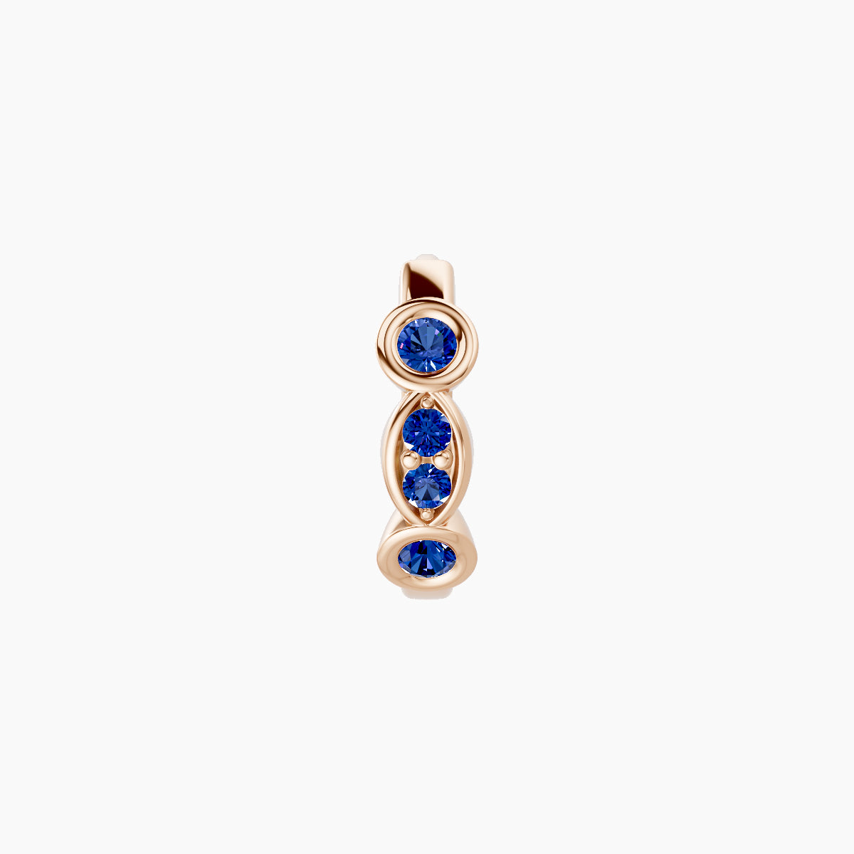 Epona | 18k Rose Gold 6.5 mm Sapphire Hoop Piercing