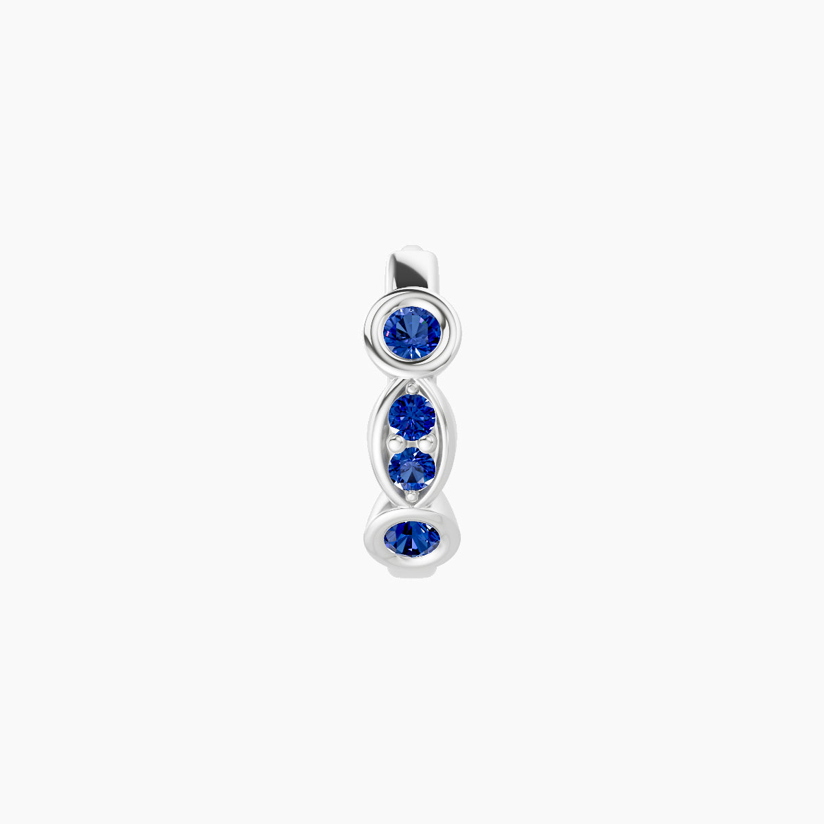 Epona | 18k White Gold 6.5 mm Sapphire Hoop Piercing