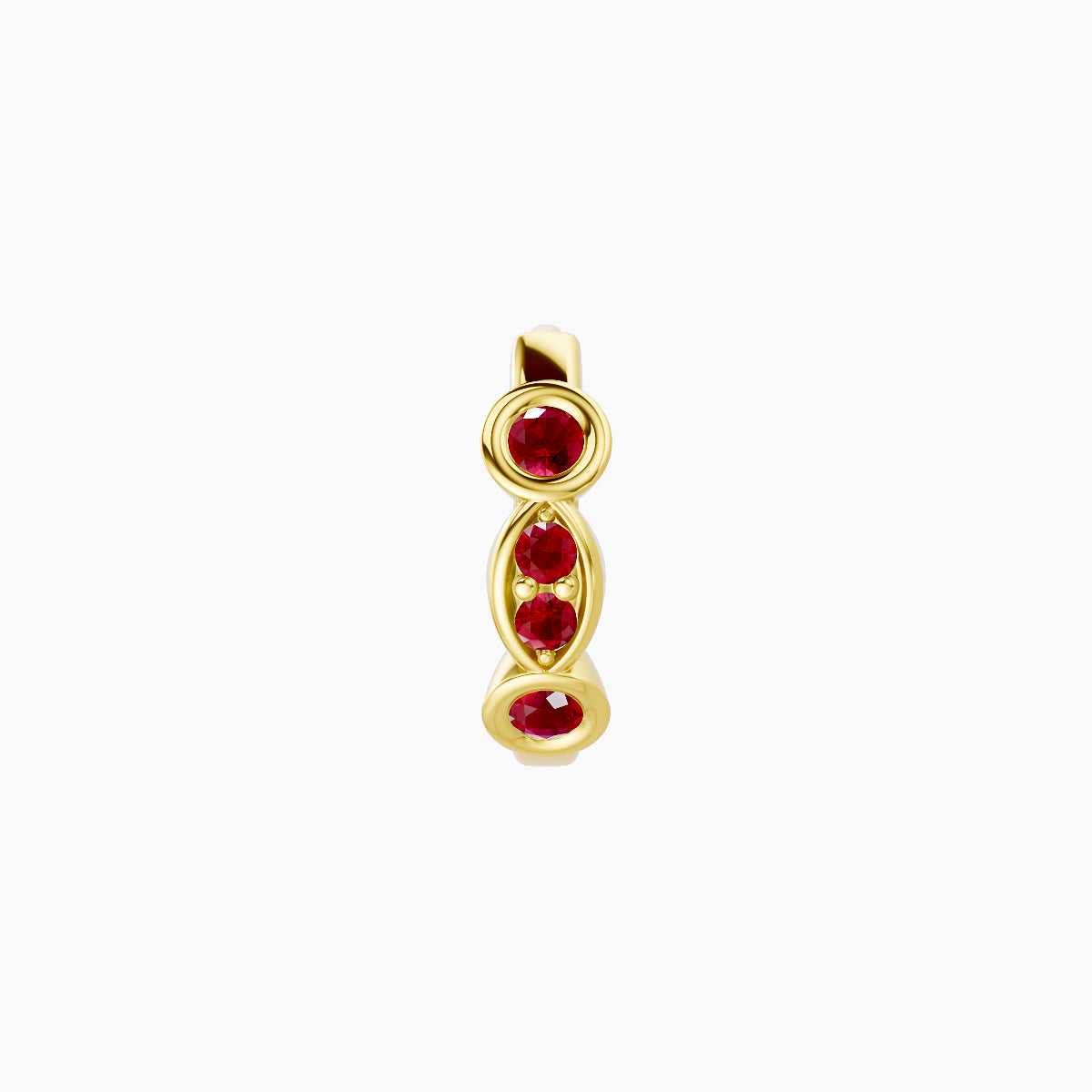 Epona | 18k Yellow Gold 6.5 mm Ruby Hoop Piercing
