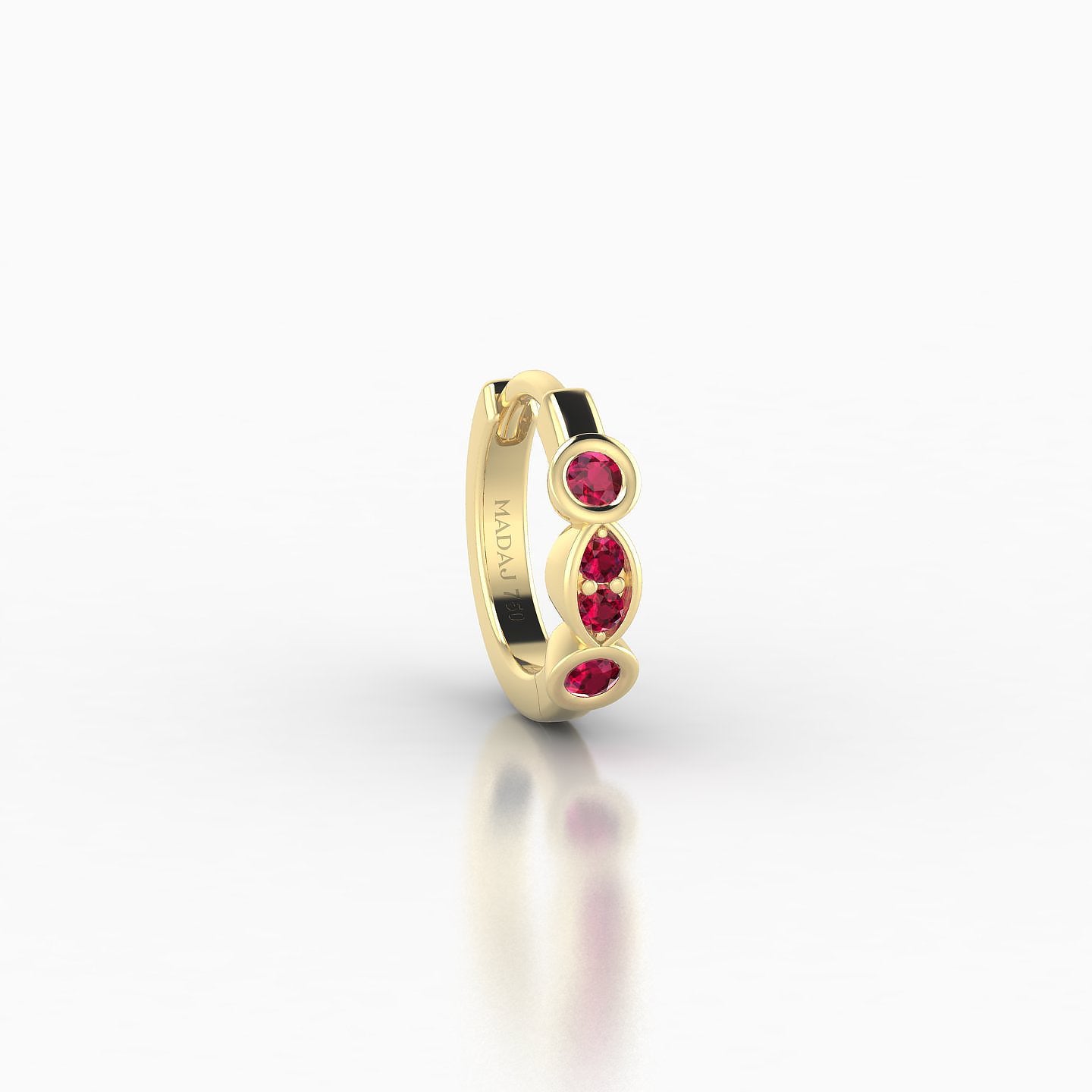 Epona | 18k Yellow Gold 6.5 mm Ruby Hoop Piercing