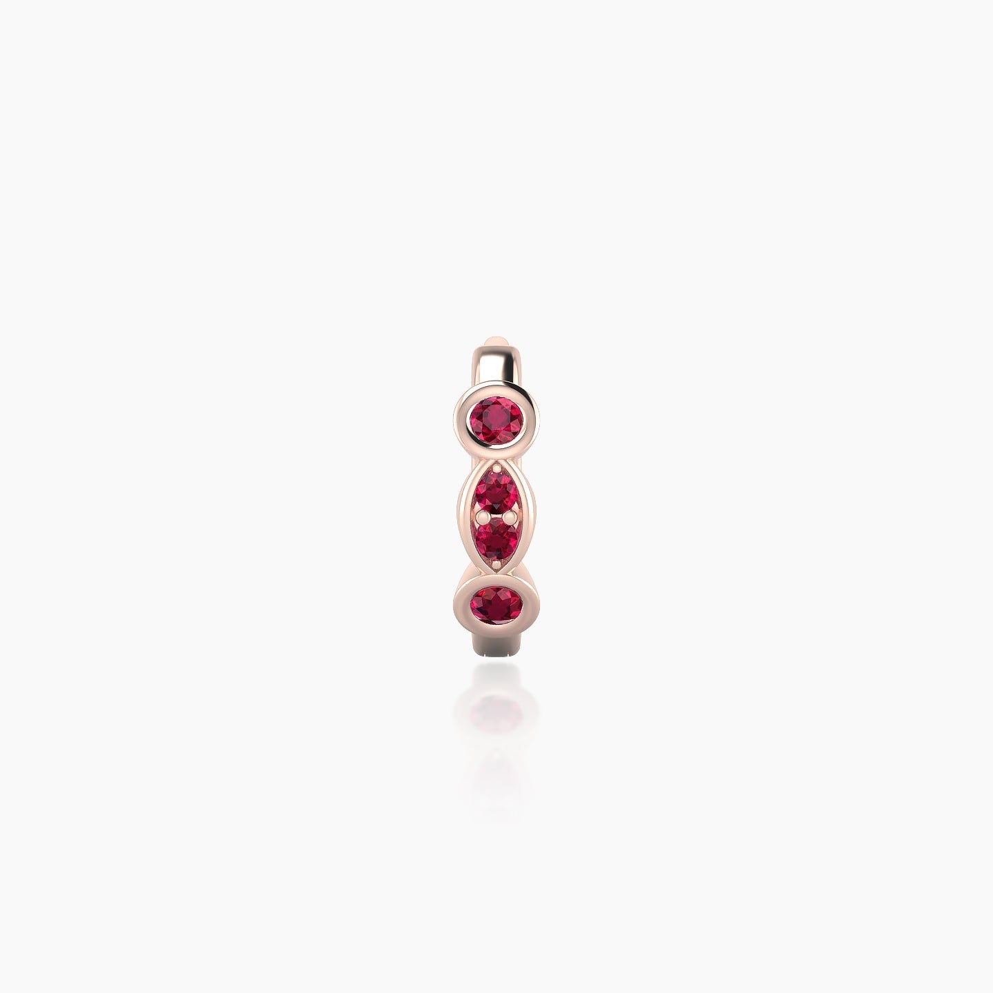 Epona | 18k Rose Gold 6.5 mm Ruby Hoop Piercing