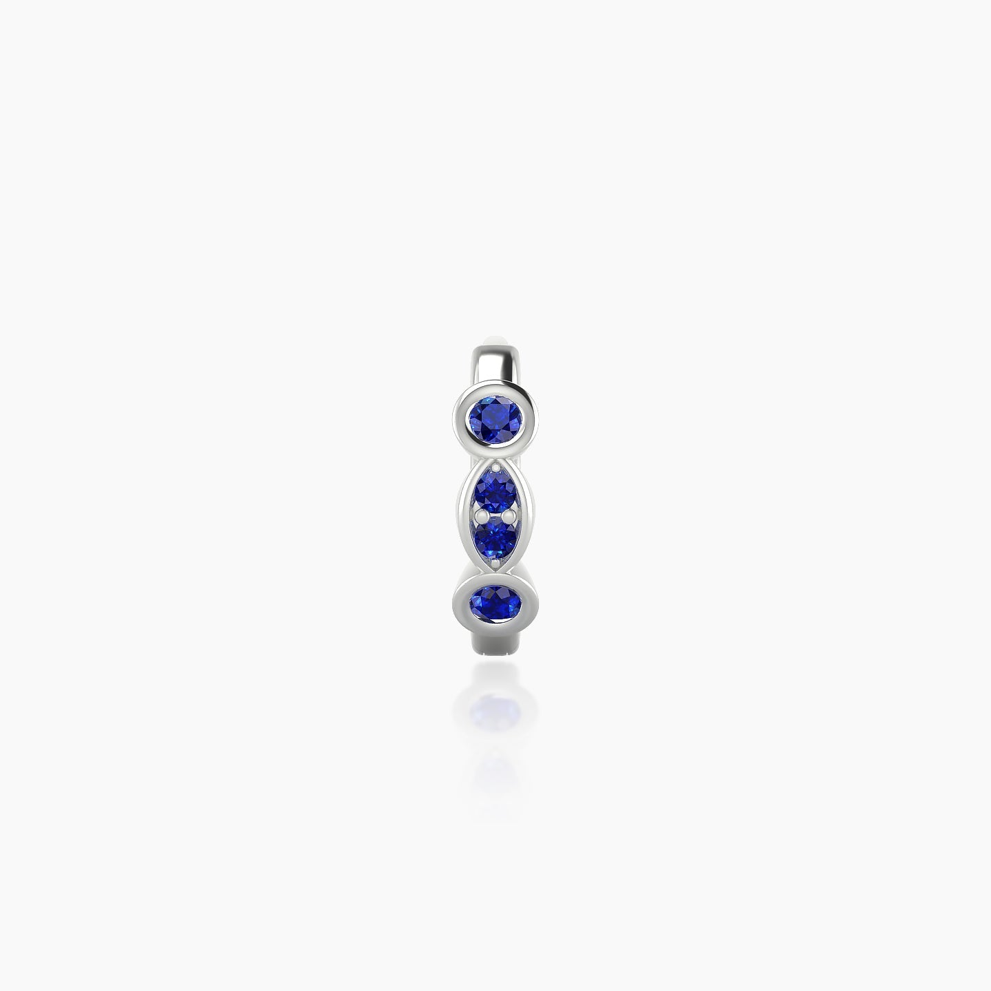 Epona | 18k White Gold 6.5 mm Sapphire Hoop Piercing