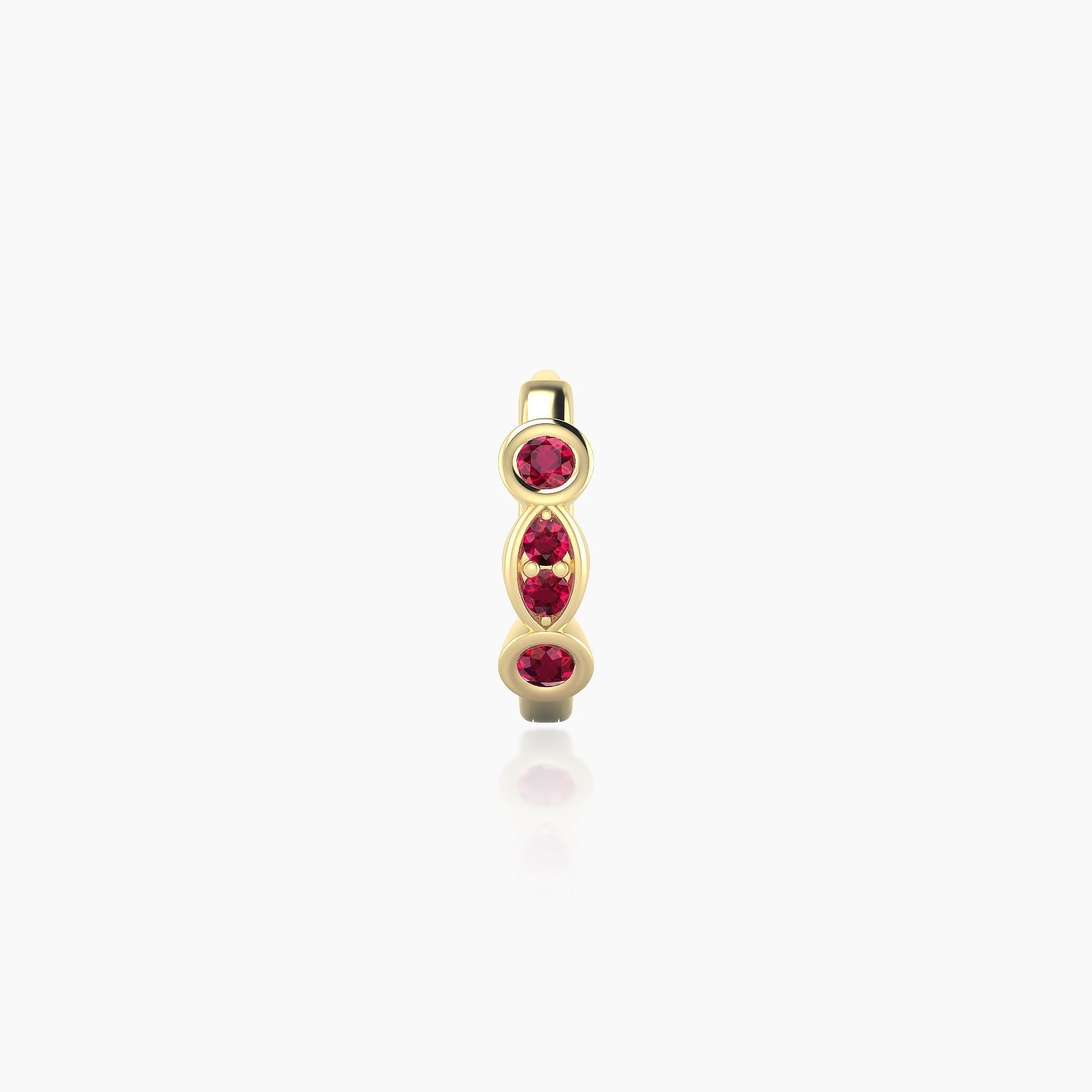 Epona | 18k Yellow Gold 6.5 mm Ruby Hoop Piercing