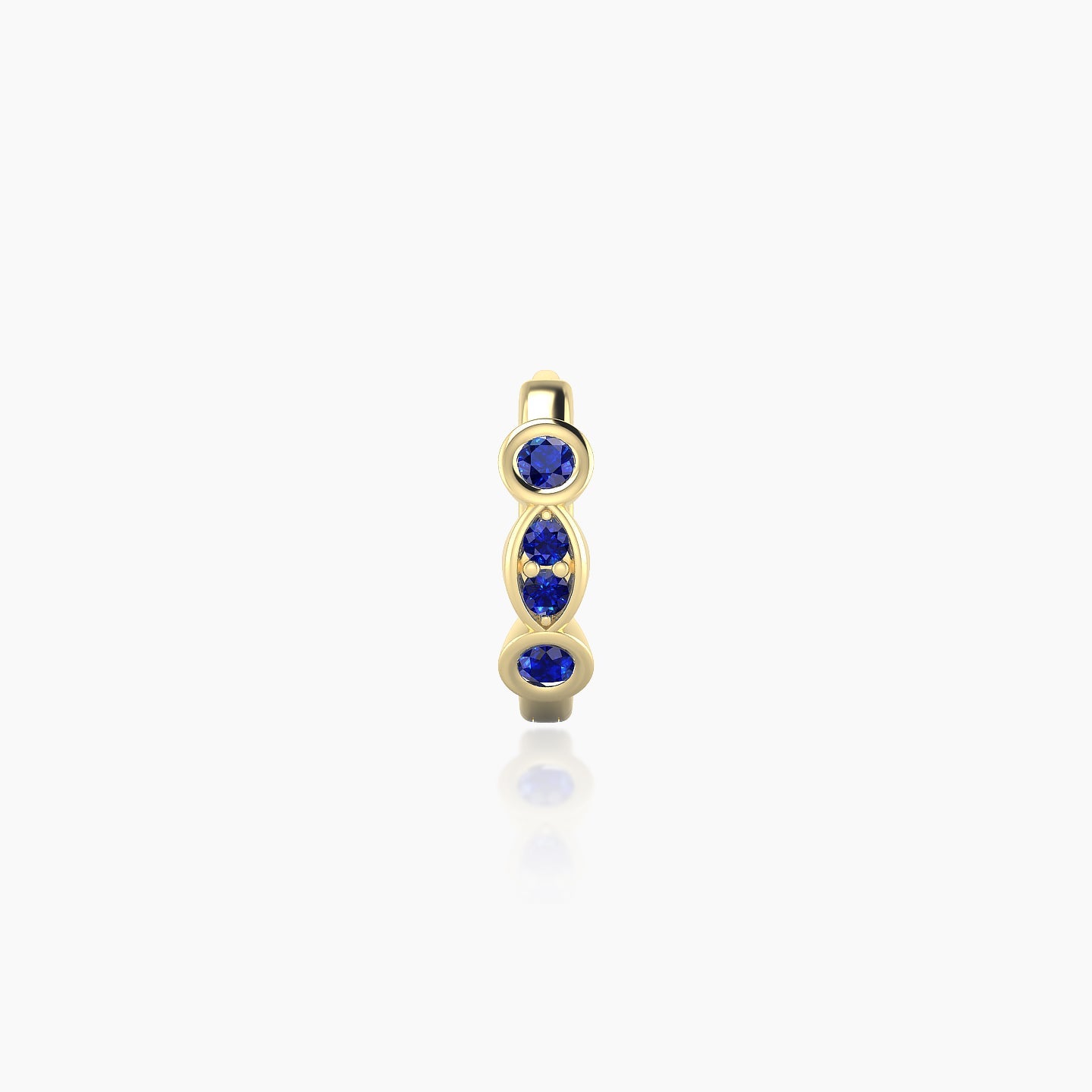 Epona | 18k Yellow Gold 6.5 mm Sapphire Hoop Piercing