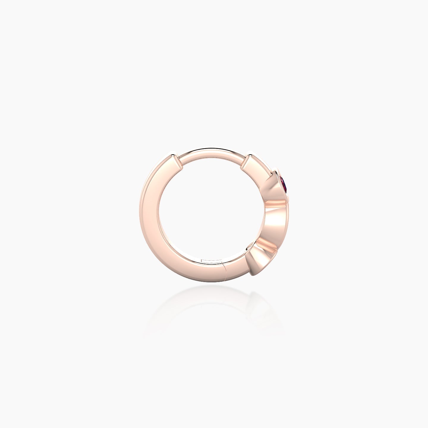 Epona | 18k Rose Gold 6.5 mm Ruby Hoop Piercing