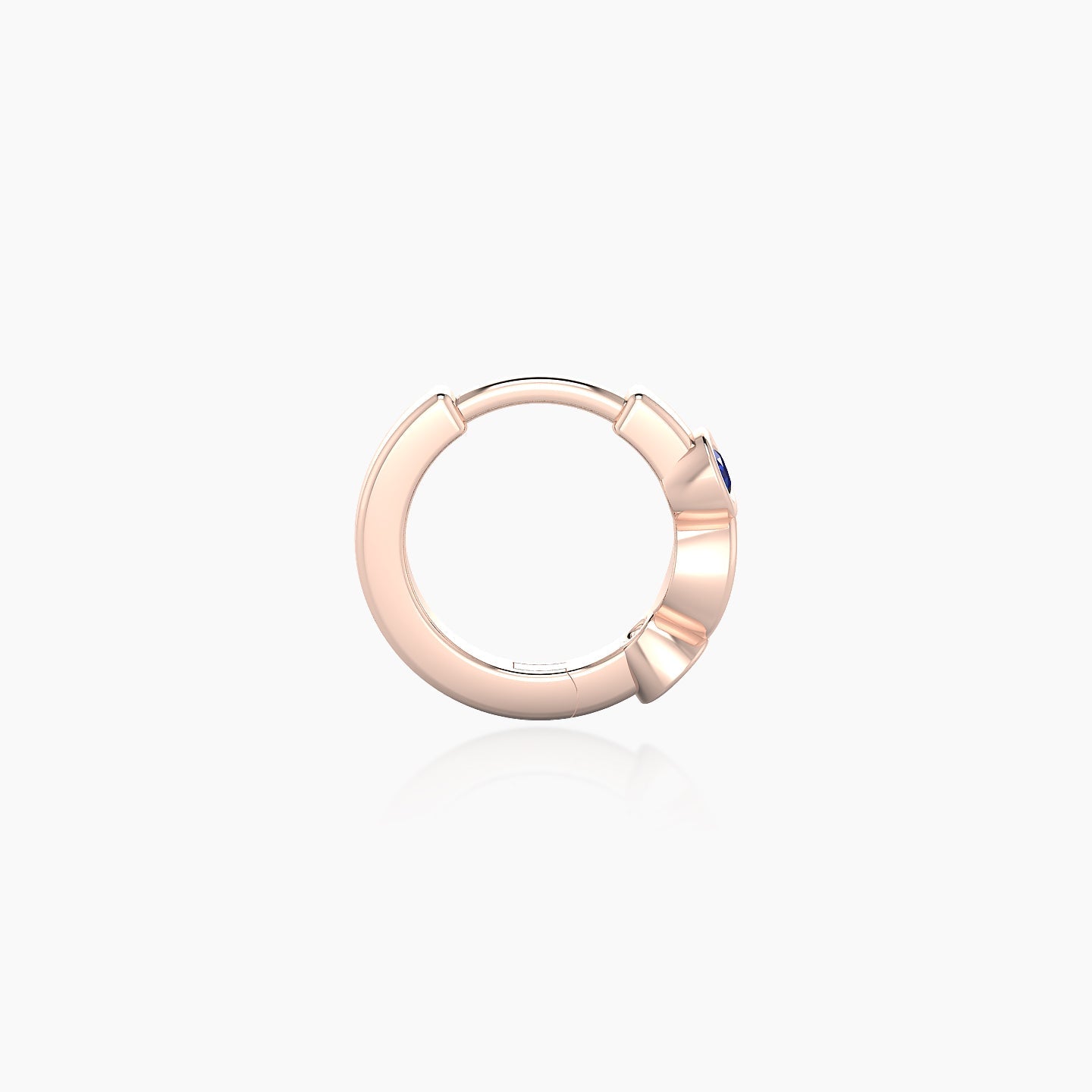 Epona | 18k Rose Gold 6.5 mm Sapphire & Diamond Hoop Piercing