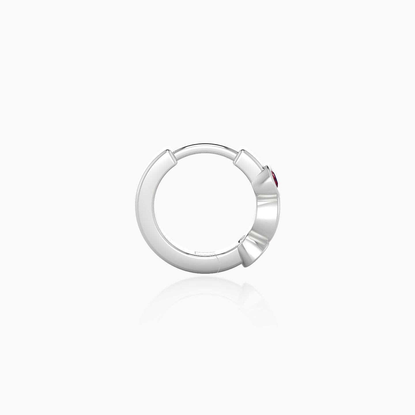 Epona | 18k White Gold 6.5 mm Ruby Hoop Piercing