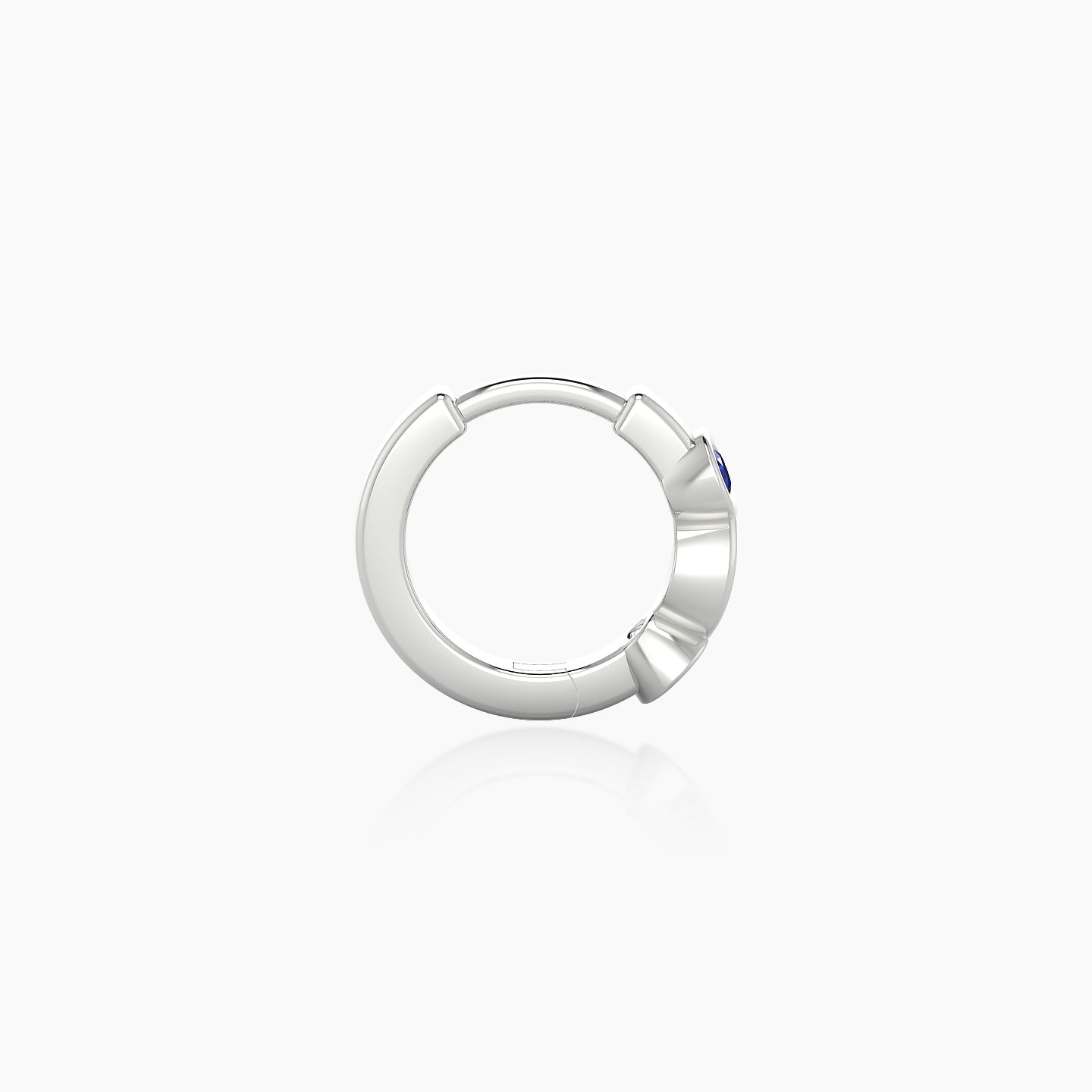 Epona | 18k White Gold 6.5 mm Sapphire Hoop Piercing